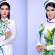 ionlifewater.com.vn -Kim Tuyến thanh thoát với áo dài cưới màu trắng